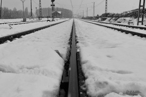 El temporal está afectando a Asturias, a la que ha dejado sin conexión ferroviaria. Foto: Miguel.