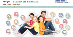 Renfe crea un espacio dedicado a las familias, donde se puede encontrar información y descuentos relevantes. Foto: Renfe.