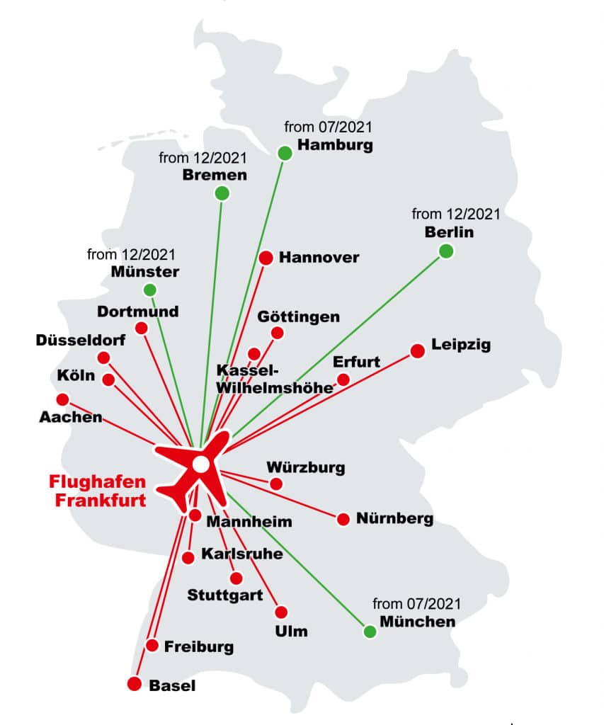 Lufthansa Rail Express llegará a 5 ciudades más en 2021