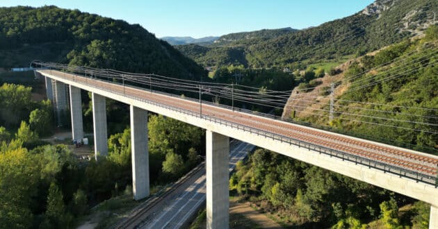 Viaducto Buen Suceso, de la variante de Pajares, que formará parte de la segunda fase de la liberalización. © ADIF.