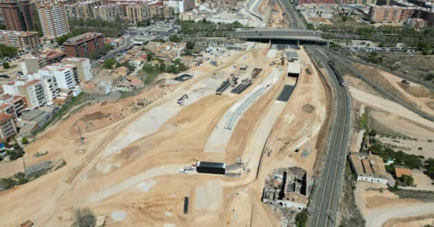 Obras del canal de acceso a València. © ADIF