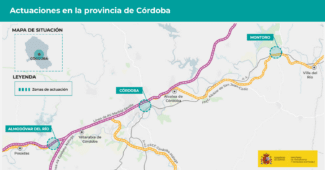 Plano de actuaciones en la provincia de Córdoba. MINISTERIO DE TRANSPORTES.